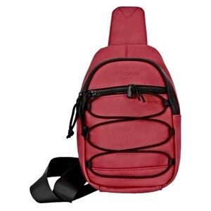 Duchamp London Rubberized Sling Red Wine Backpack